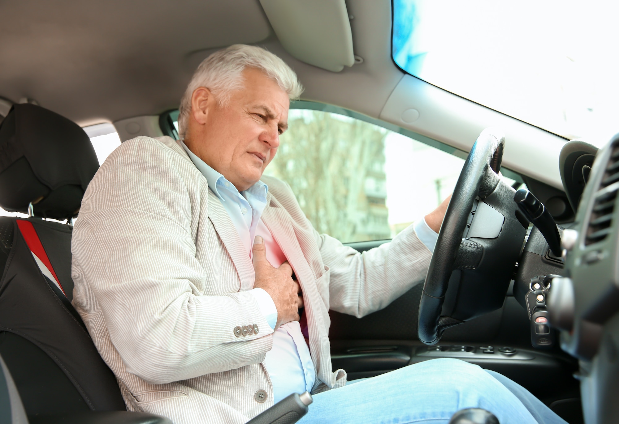 chest pain after car accident