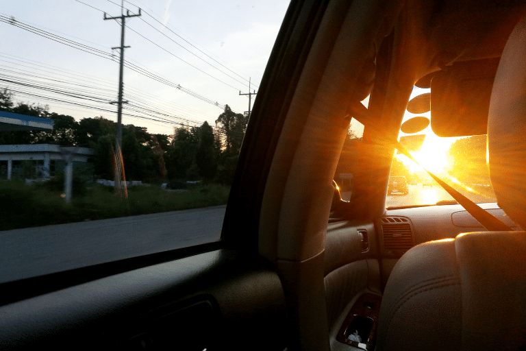 Sun glare crash